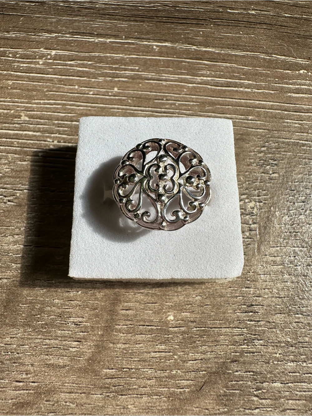 Silver Filigree Floral Statement Ring - Women Jewelry